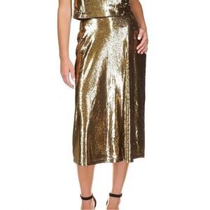 MICHAEL Michael Kors Sequin A-Line Midi skirt gold - M